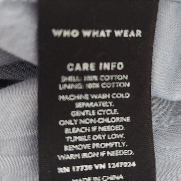 Who What Wear A-Line Shirt Dress Medium Sleeveless Lined Button Front Tie Back - Picture 15 of 16